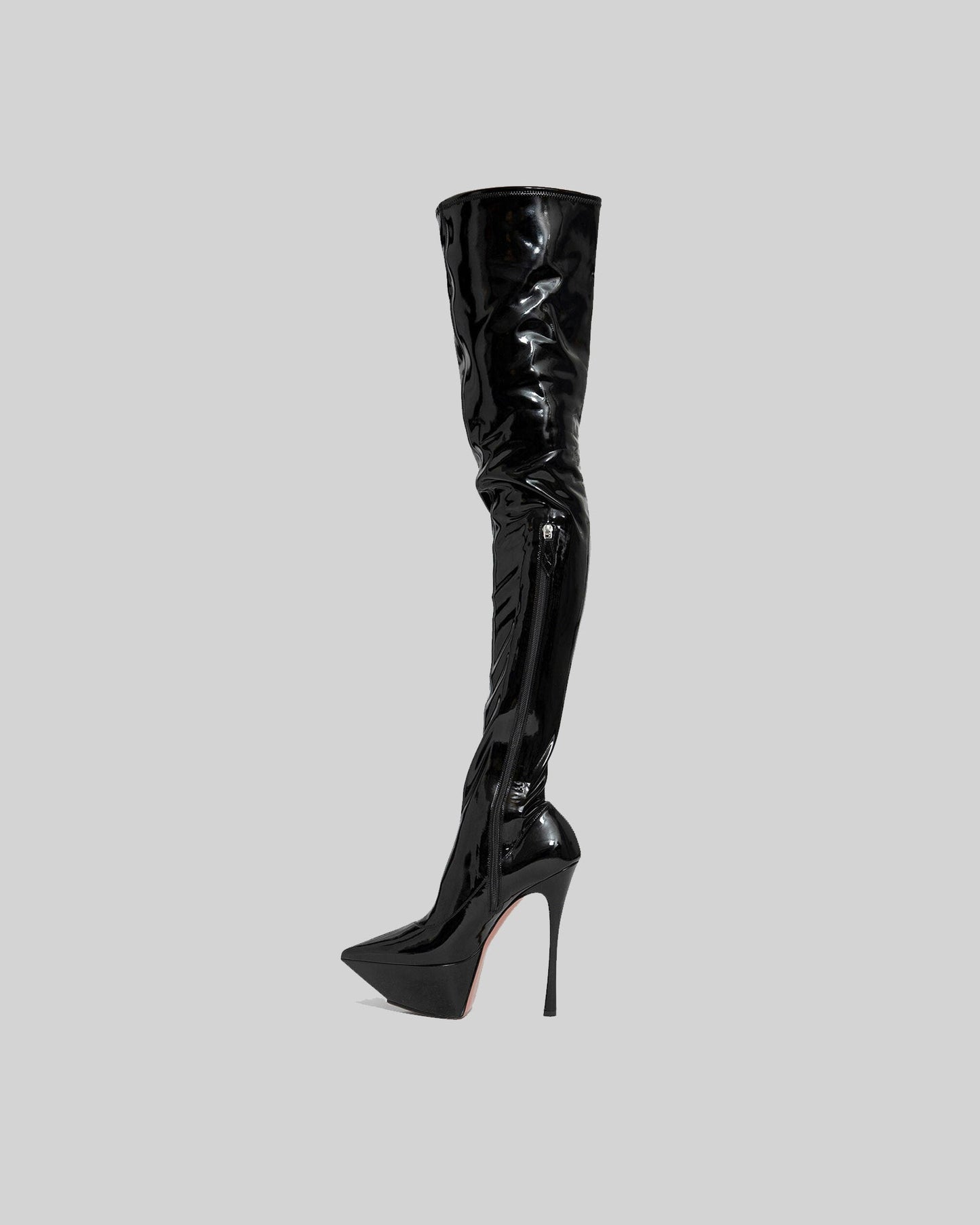 Agata Leather Platform Over The Knee Boots