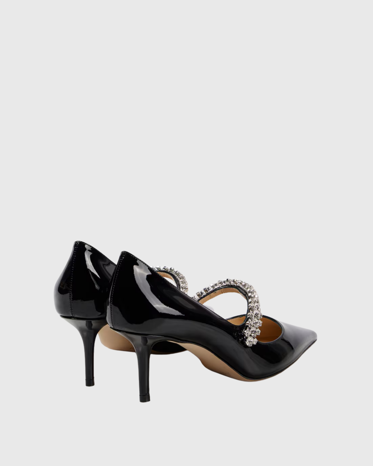 Terza Rhinestone Strap Pumps In Black