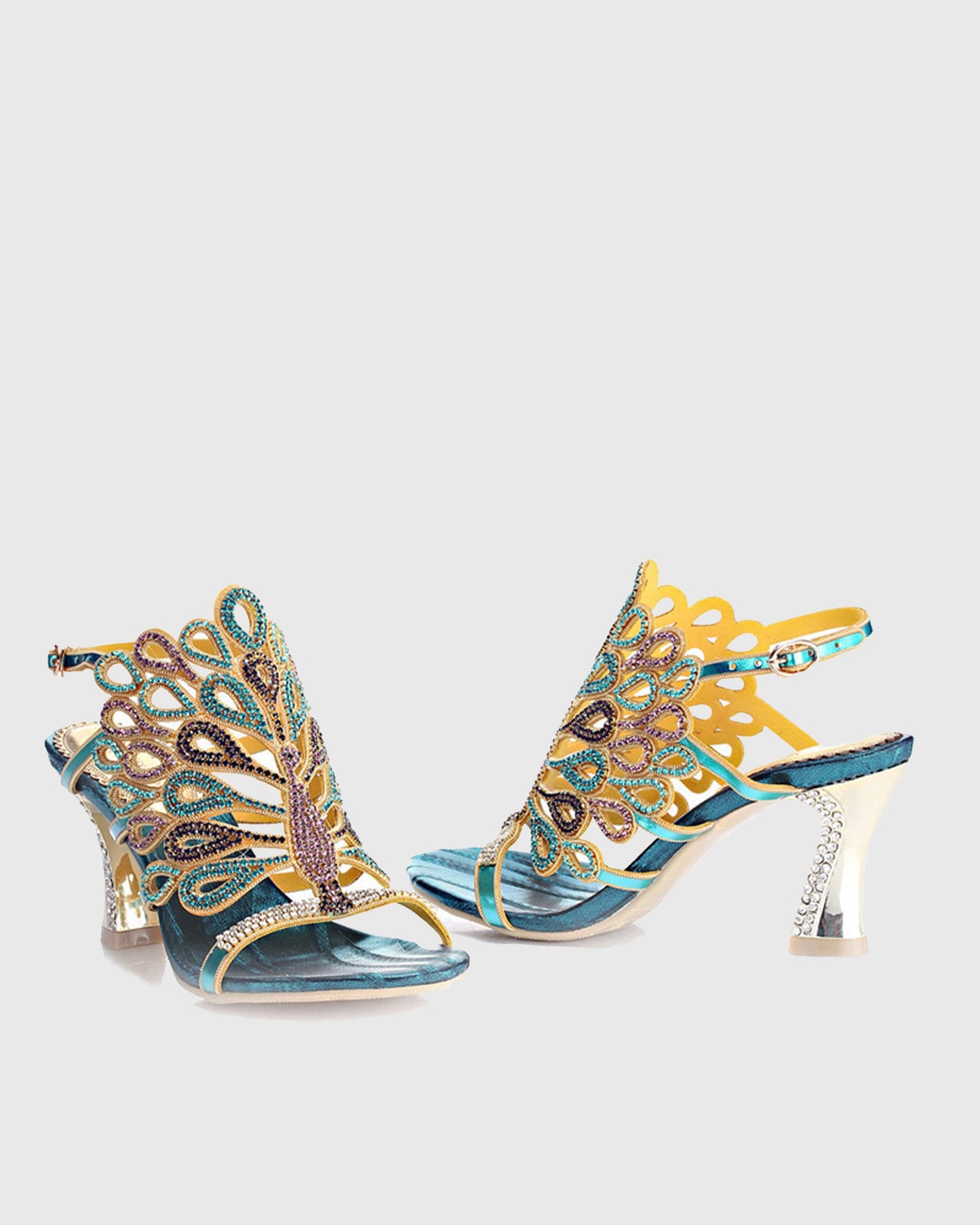Velia Peacock Wing Strap Sandals