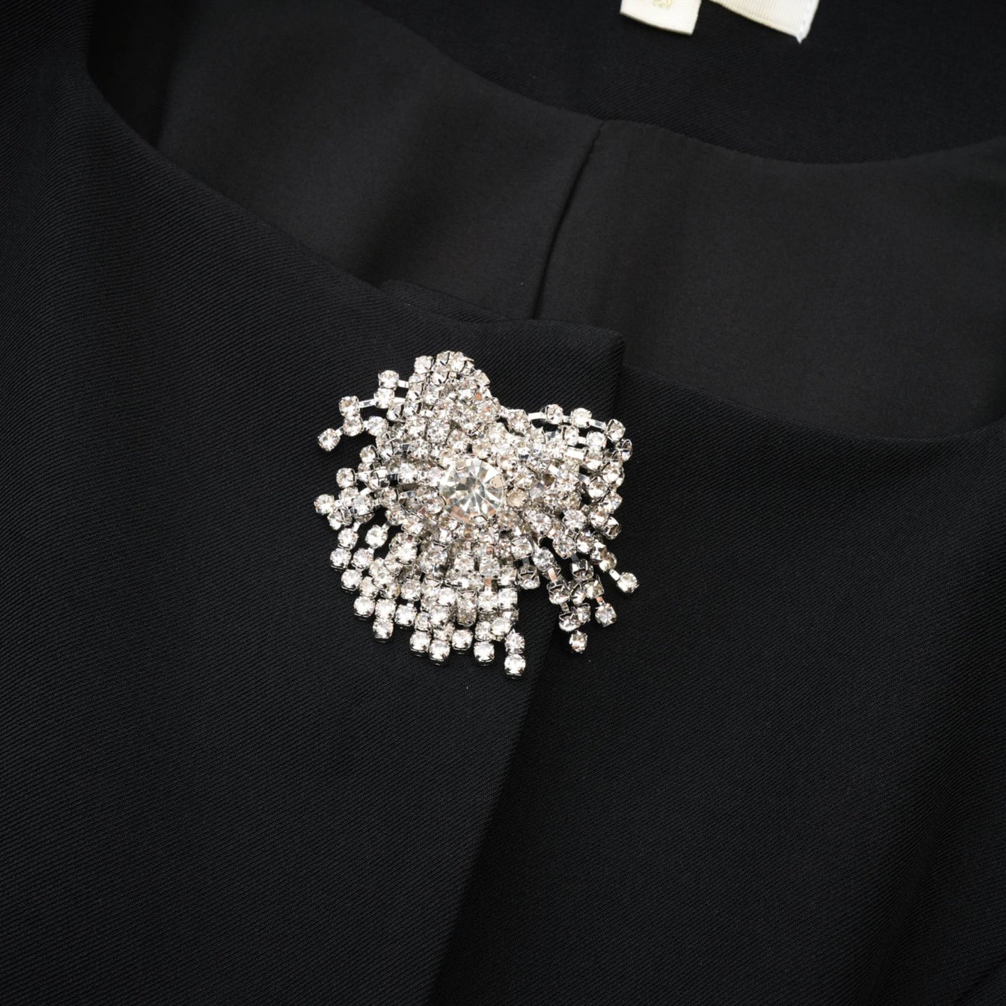 Fionnghuala Black Crystal Embellished Mini Dress