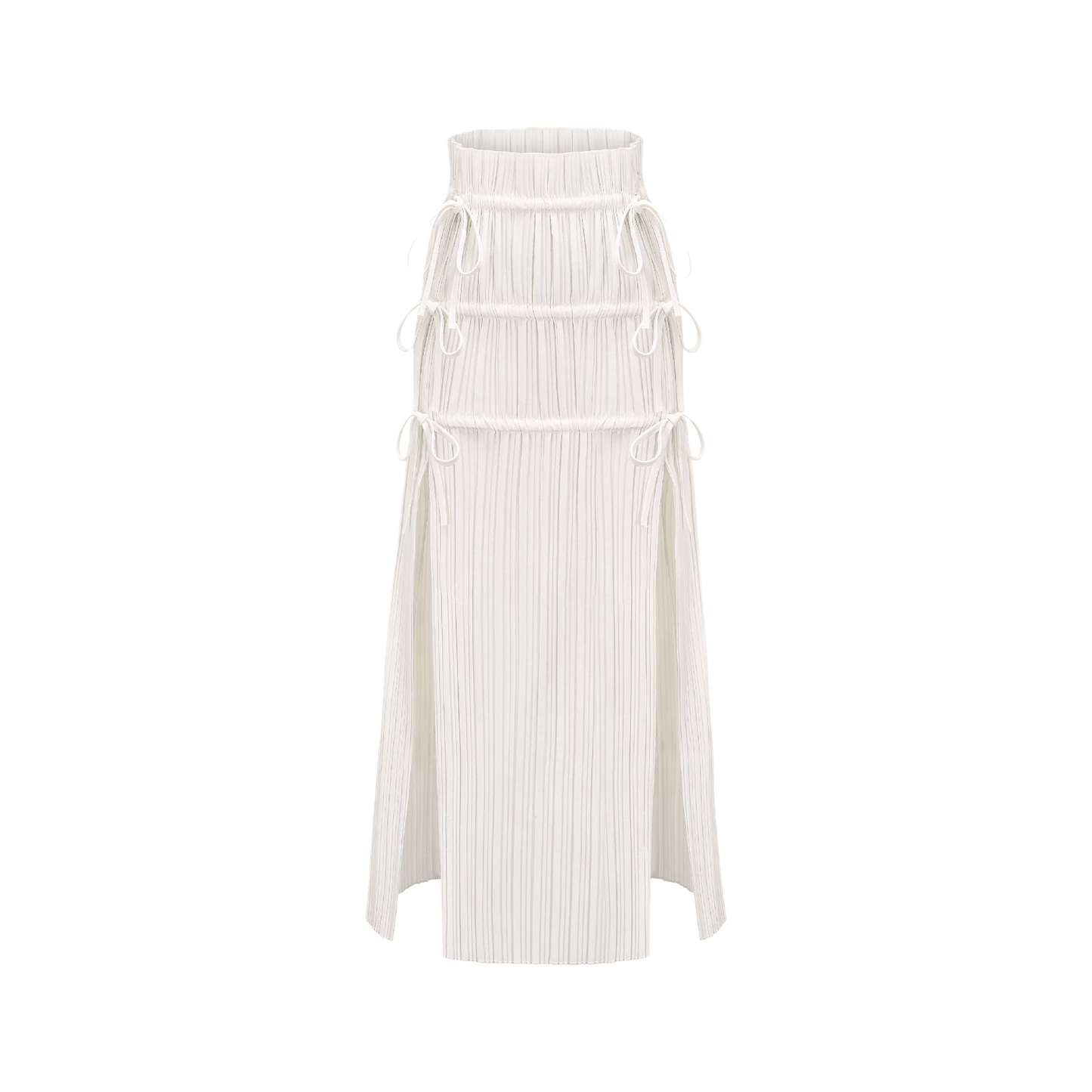 Milisent open-back pleated top & skirt matching set