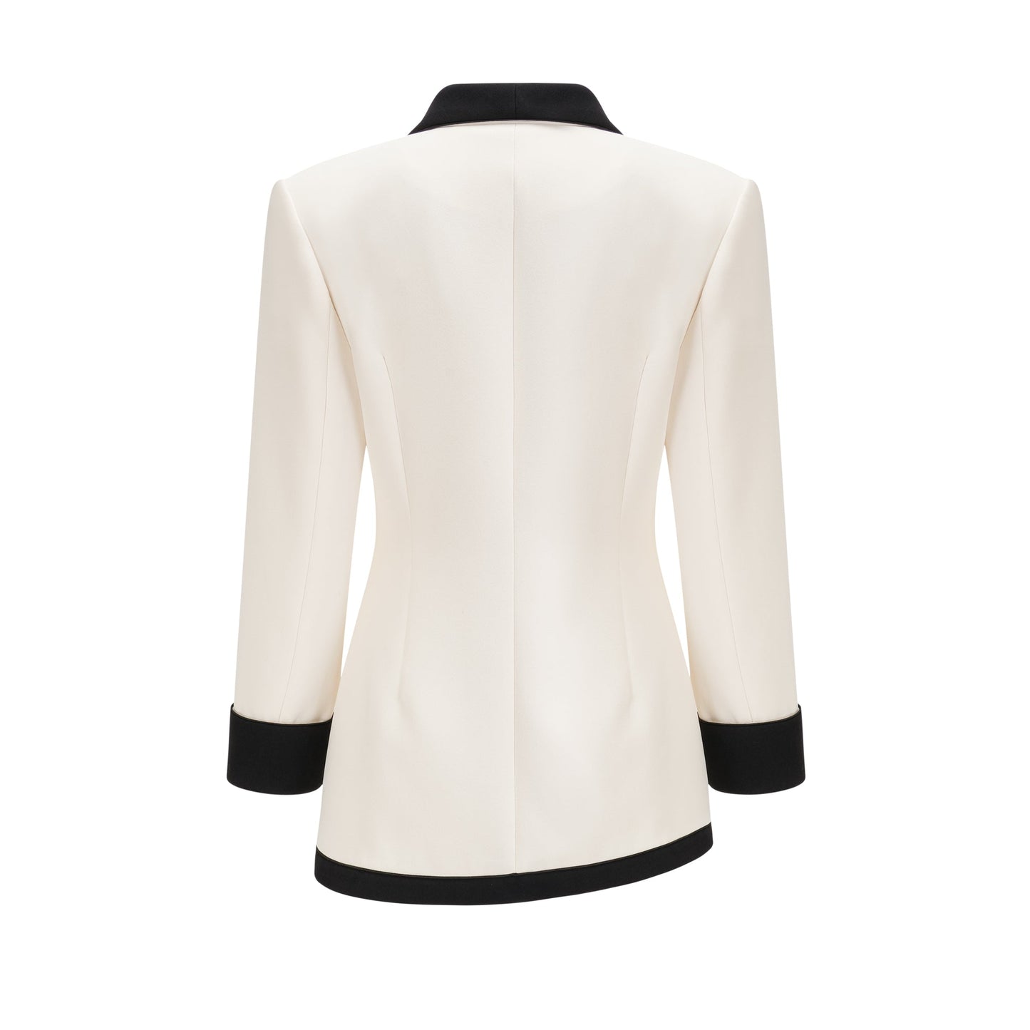 Vespera Contrast Color Two-Piece Jacket and Skirt Set