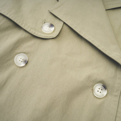 Justine belted-waist trench coat