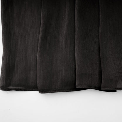 Mila pleated satin maxi dress in Black