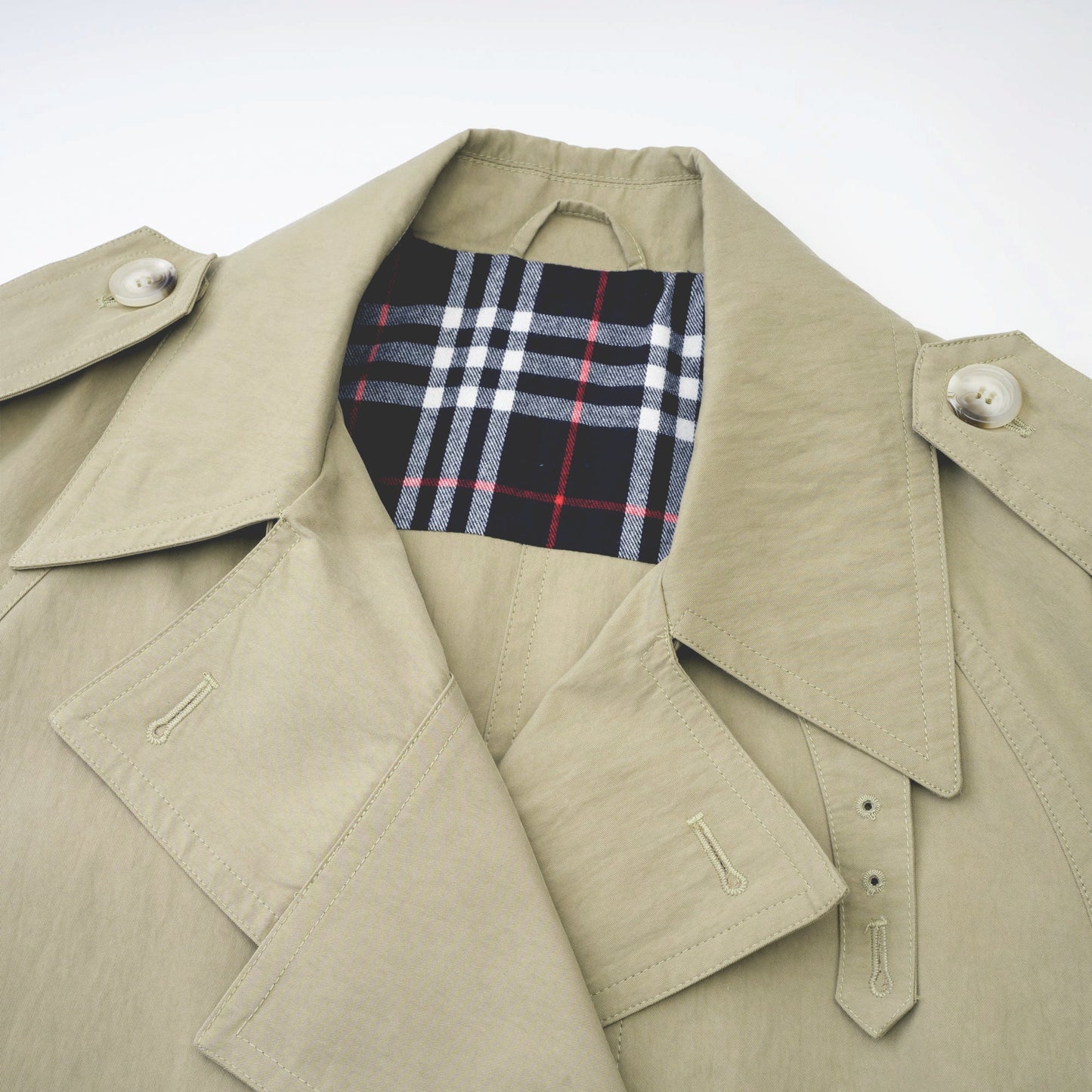 Justine belted-waist trench coat