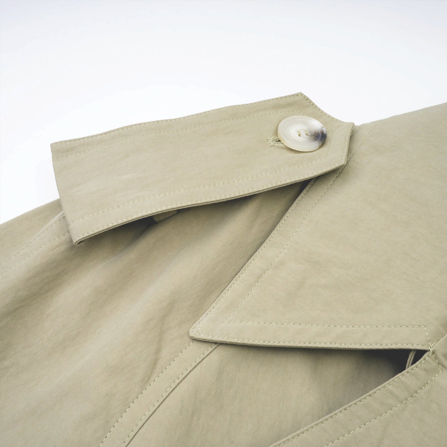 Justine belted-waist trench coat