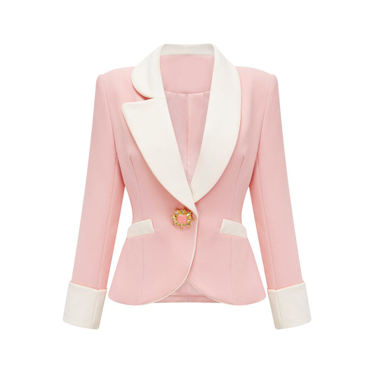 Claretta colour-block blazer & pants matching set