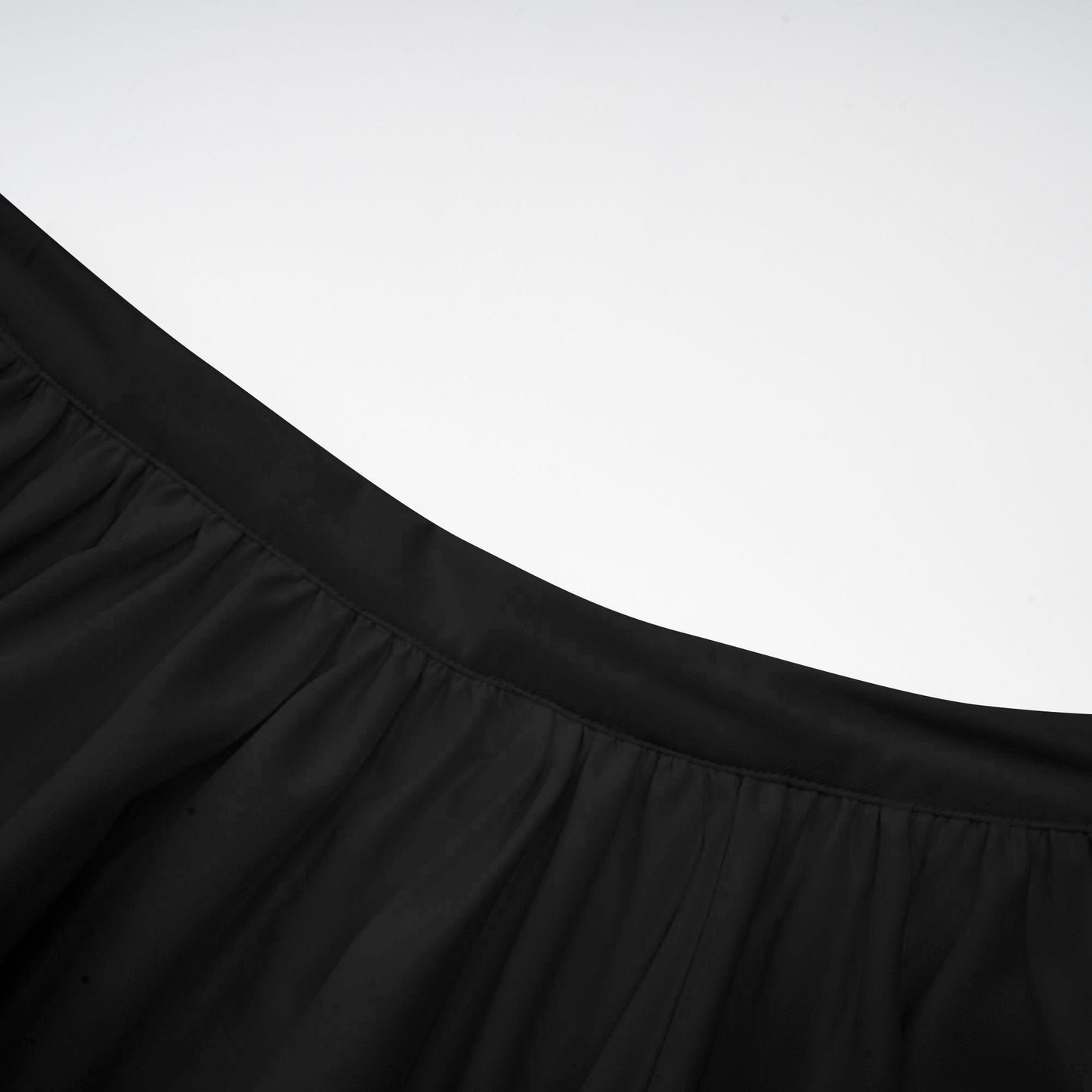 Andrea asymmetrical tulle blouse & skirt matching set in Black