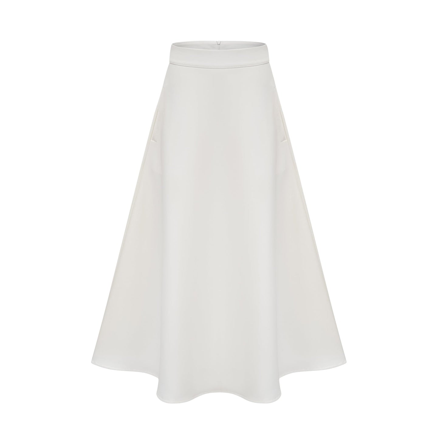 Hilaire white 3d-petal top & skirt matching set