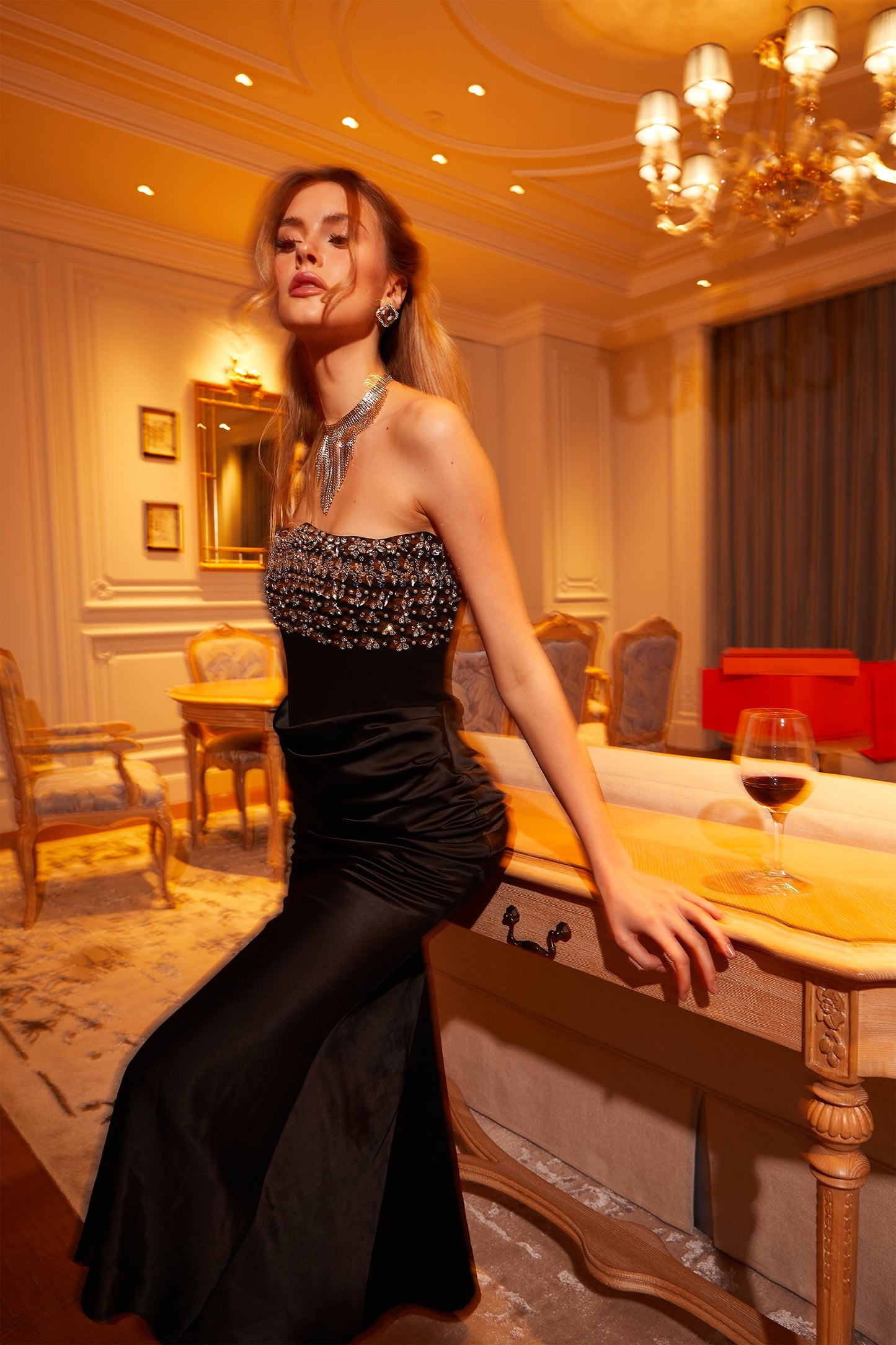 Aurore Crystal Embellished Maxi Dress