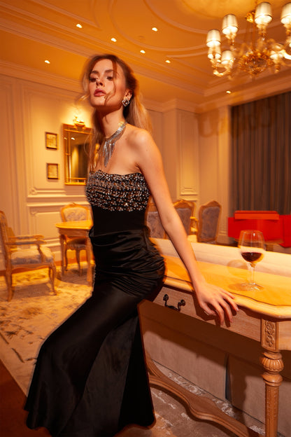 Aurore Crystal Embellished Maxi Dress