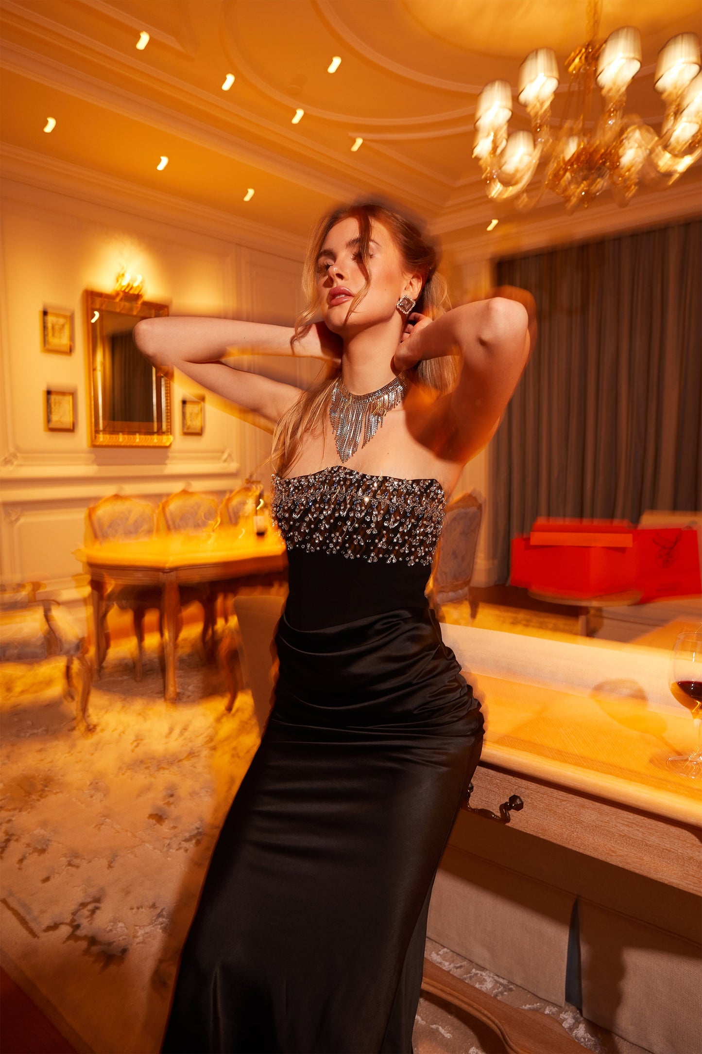 Aurore Crystal Embellished Maxi Dress