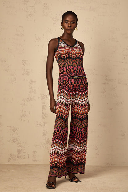 Chloé Red Striped Knit Matching Set