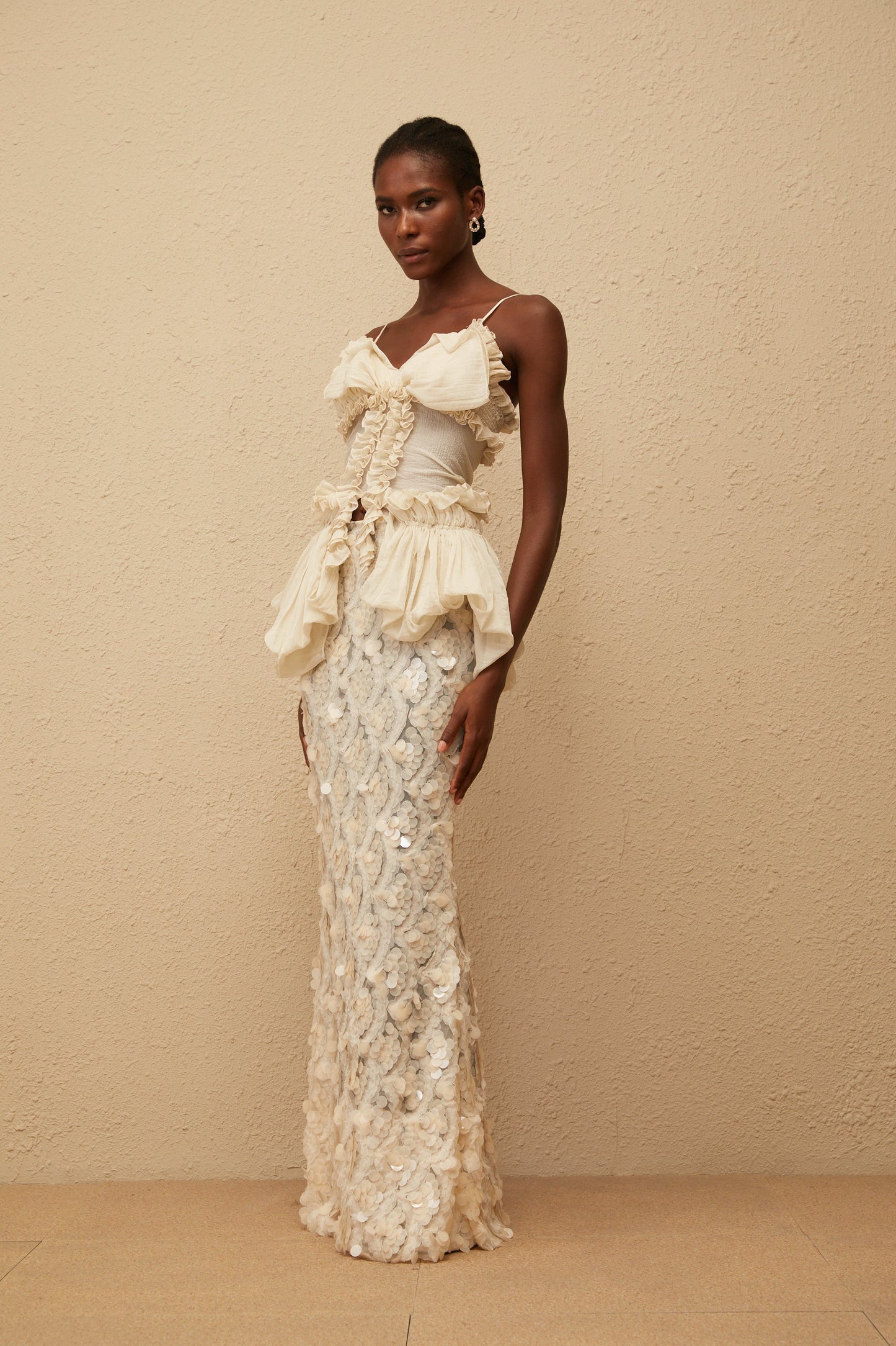 Flocon Neutral Mermaid Top & Skirt Set