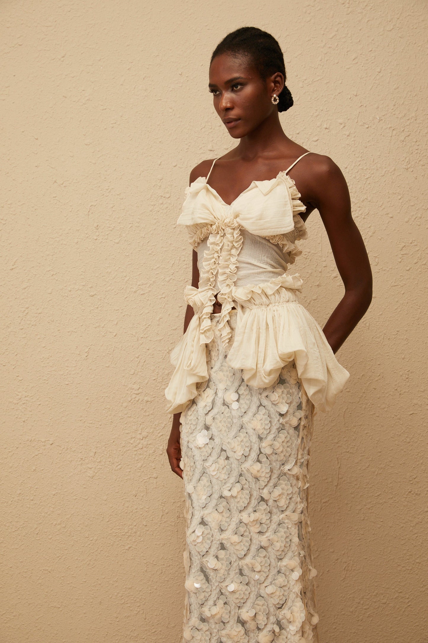 Flocon Neutral Mermaid Top & Skirt Set