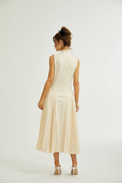 Safiya sleeveless pleated dress