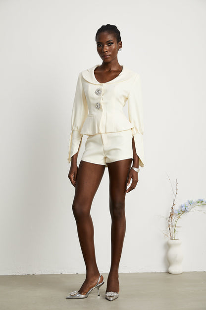 Iselin jacket & shorts matching set