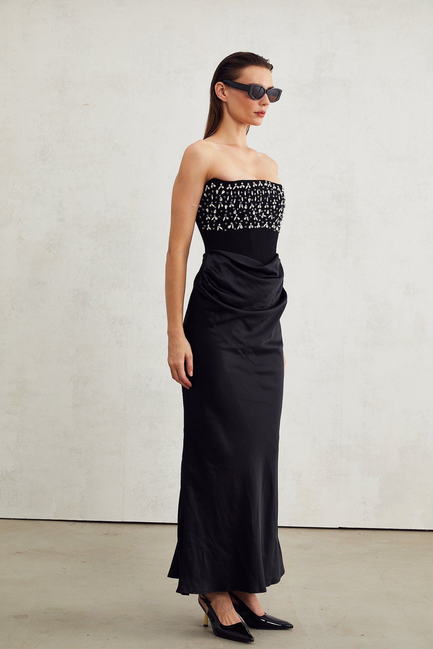 Aurore Crystal Embellished Maxi Dress
