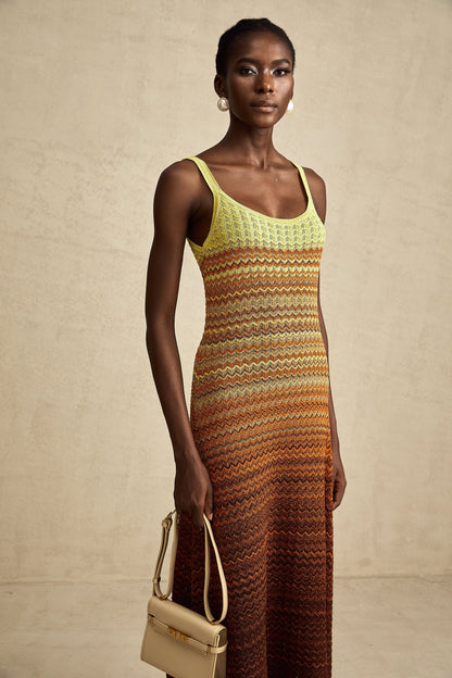 Audrey gradient knitted maxi dress