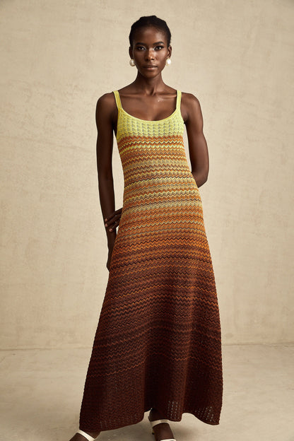 Audrey gradient knitted maxi dress