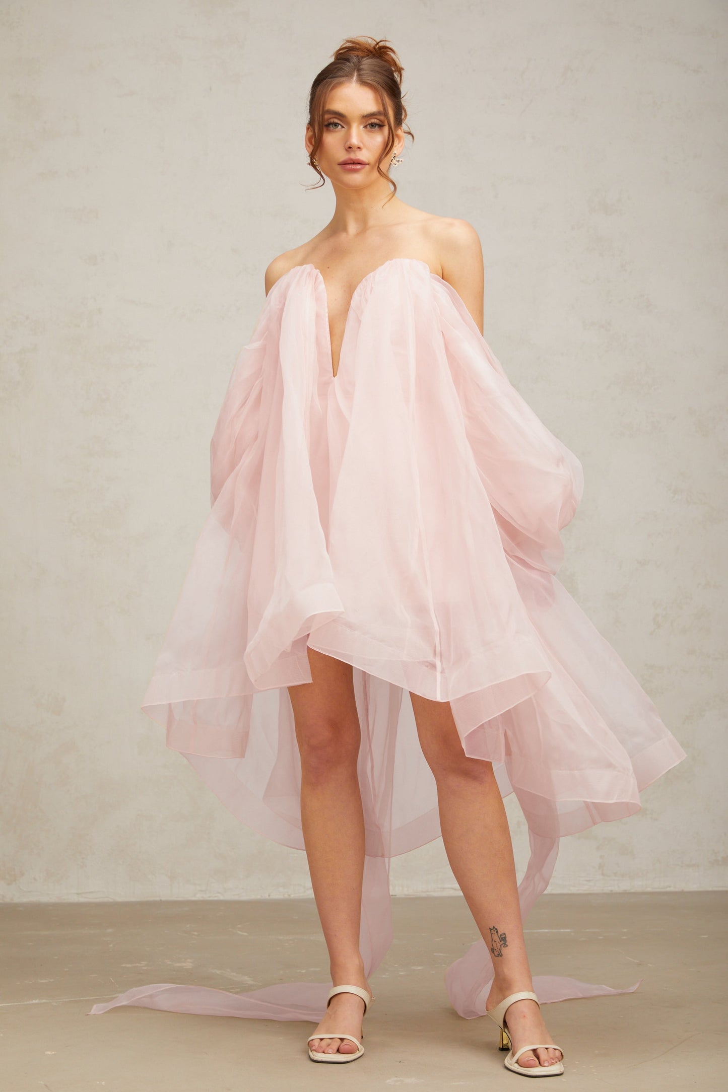 Élodie bow-detail voluminous mini dress