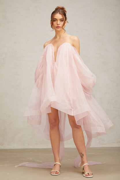 Élodie bow-detail voluminous mini dress
