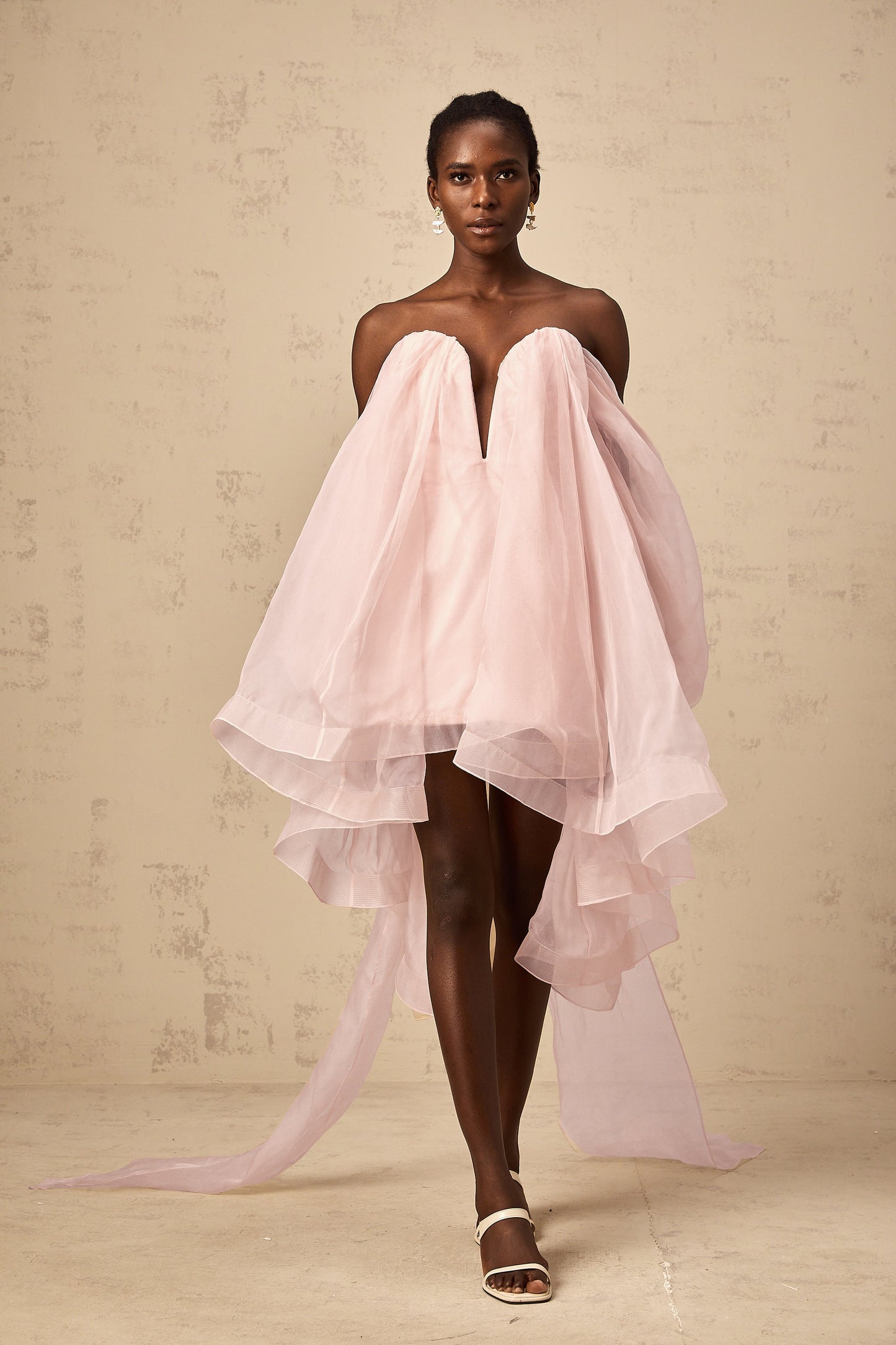 Élodie bow-detail voluminous mini dress
