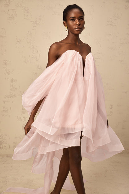Élodie bow-detail voluminous mini dress