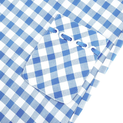 Diane blue gingham midi dress