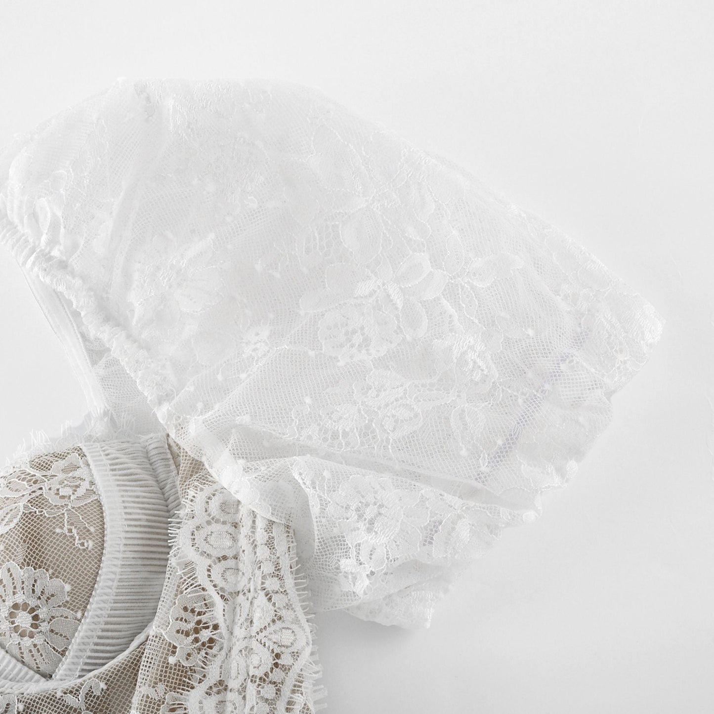 Mélisande white lace tiered midi dress