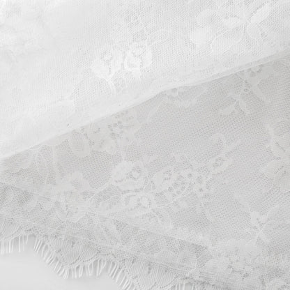 Mélisande white lace tiered midi dress