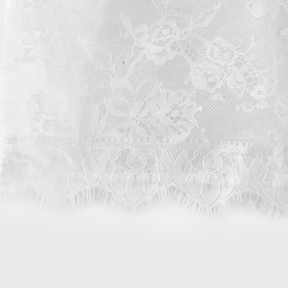 Mélisande white lace tiered midi dress