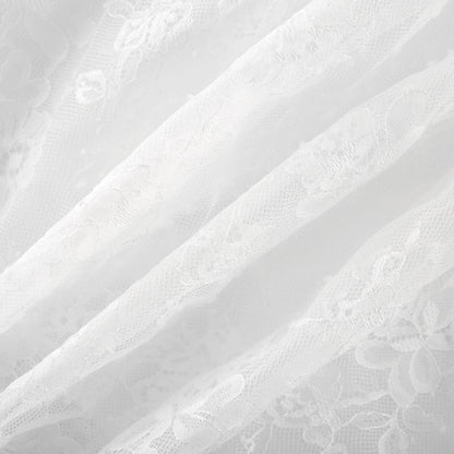 Mélisande white lace tiered midi dress