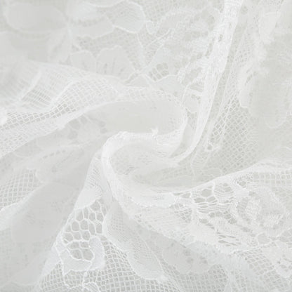 Nadine semi-sheer lace-trim mini dress