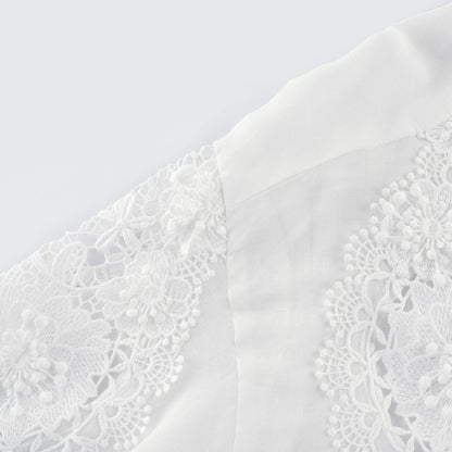 Axelle lace-embroidered cut-out shirt