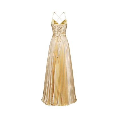 Eline pleated maxi dress