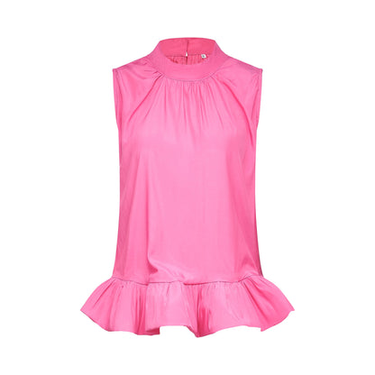 Mathilde pink ruffled top & skirt matching set