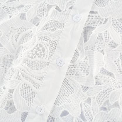 Noémie floral-embroidered midi dress in White