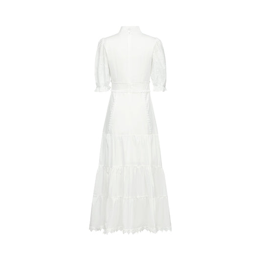 Coline lace floral-embroidered midi dress