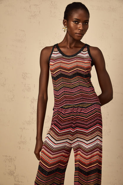 Chloé Red Striped Knit Matching Set