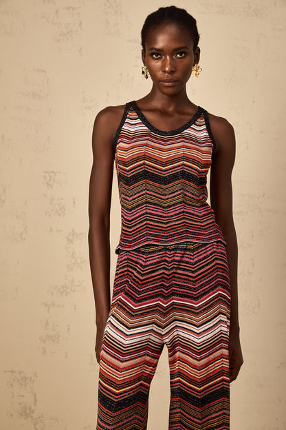 Chloé Red Striped Knit Matching Set