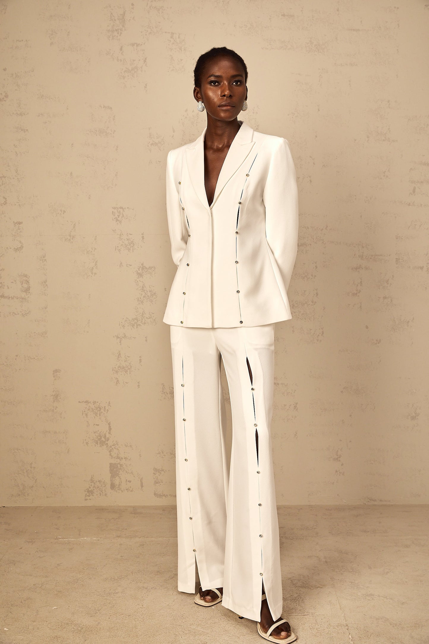 Frida Embellished Blazer & Trouser Pant Set