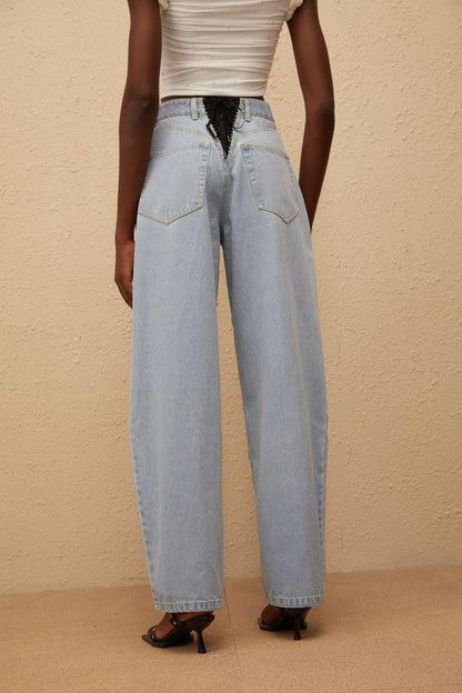 Alix Light Blue Deinm Wide Leg Jeans