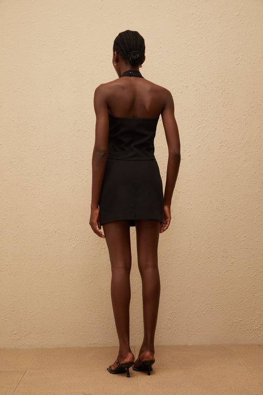 Marina Black Halterneck Waistcoat