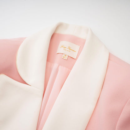 Claretta colour-block blazer & pants matching set