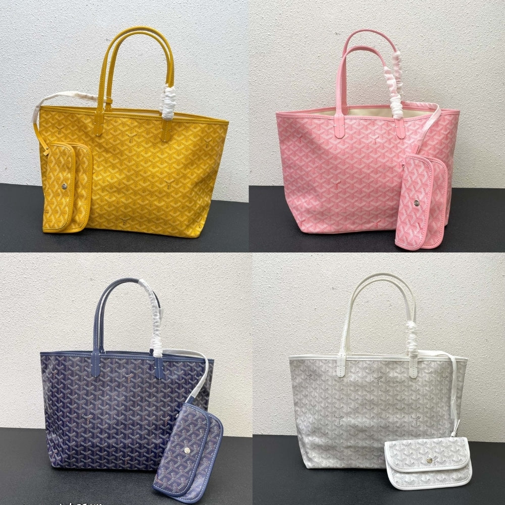 GOYARD SAINT LOUIS GM BAG BLACK AND TAN 47CM STLOUIGMLTY01CL03P