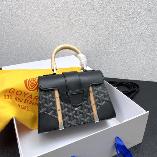 GOYARD SAÏGON STRUCTURÉ MINI BAG BLACK 21CM SAIGR2MINTY01CL01P