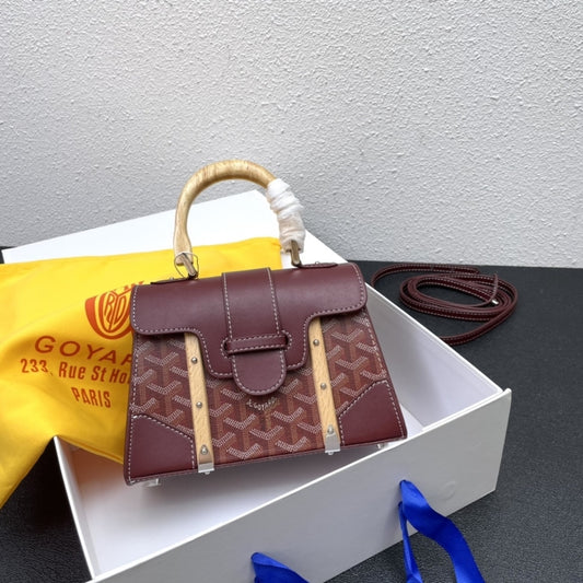 GOYARD SAÏGON STRUCTURÉ MINI BAG BURGUNDY 21CM SAIGR2MINTY33CL33P