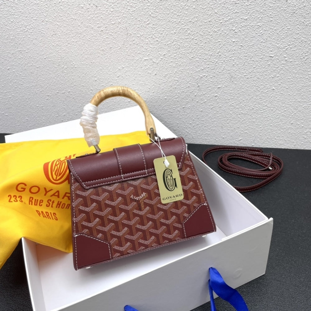 GOYARD SAÏGON STRUCTURÉ MINI BAG BURGUNDY 21CM SAIGR2MINTY33CL33P