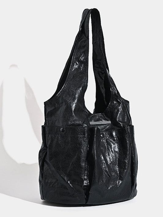 Vintage Multi-Pocket Eco-Leather Underarm Bag